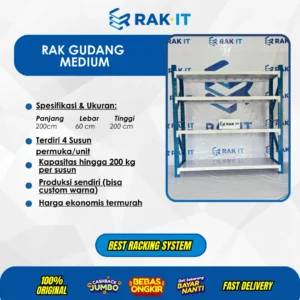 RAK HEAVY DUTTY / RAK GUDANG MEDIUM 200 KG