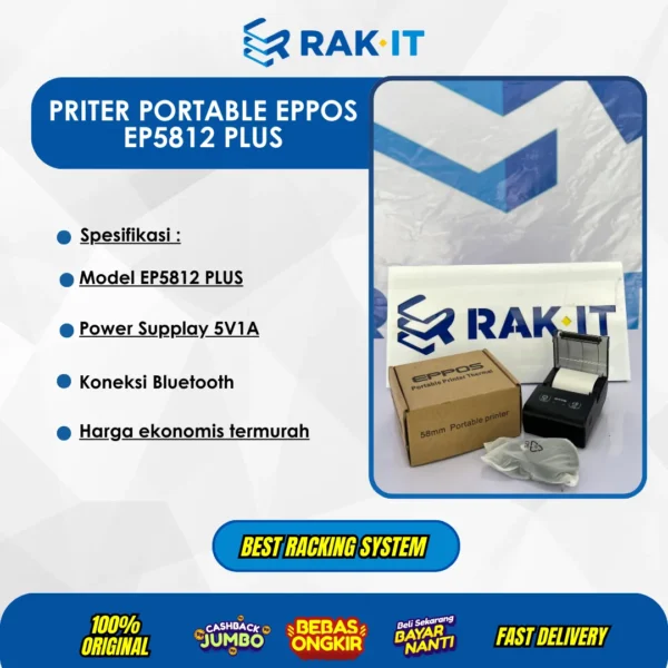 Printer Mini Thermal EPPOS EP5812 PLUS  -BLUETOOTH