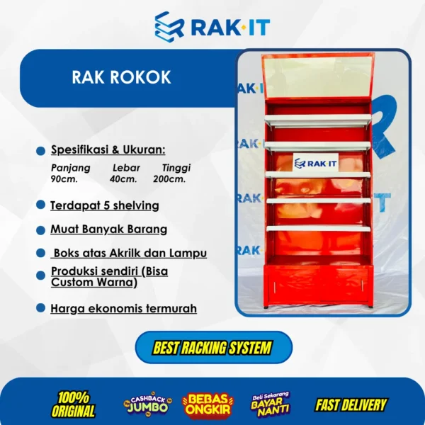 Rak Rokok Rak Backwall